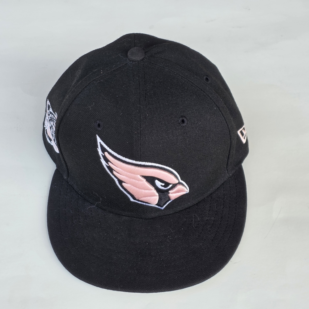 Arizona Cardinals New Era Logo Bubblegum 59Fifty Fitted Hat Size 7 Black Color